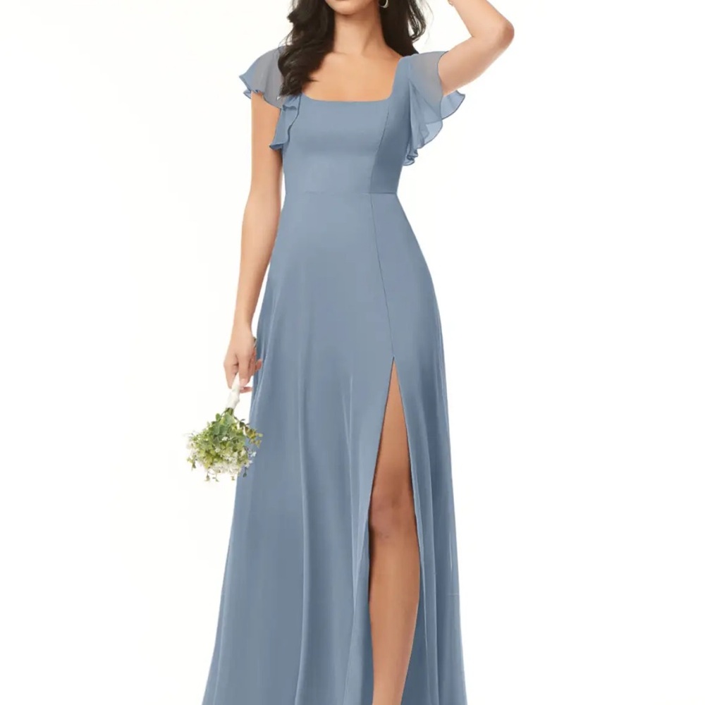 Azazie Blue Maxi Dress